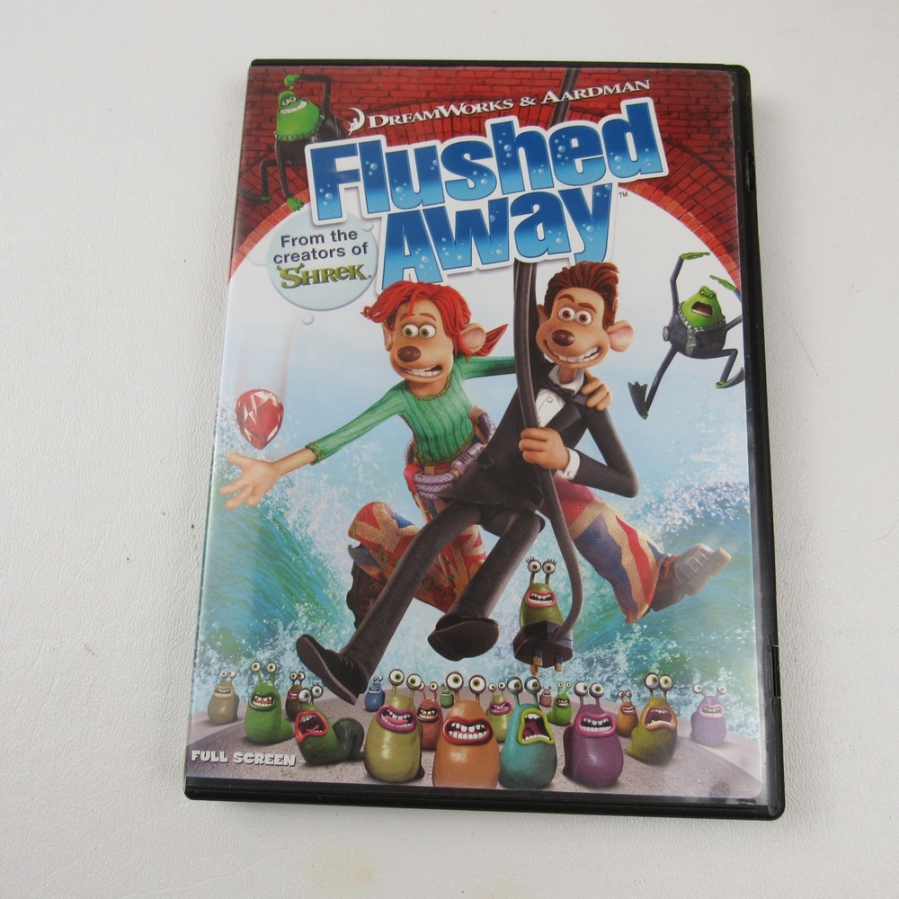 Flushed Away DVD‎ Movie Full Screen Edition Animated Dreamworks Aardman